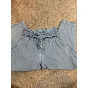 Who What Wear Paperbag Tapered Mom Jeans - Women’s 8 - High Rise - Medium Blue D